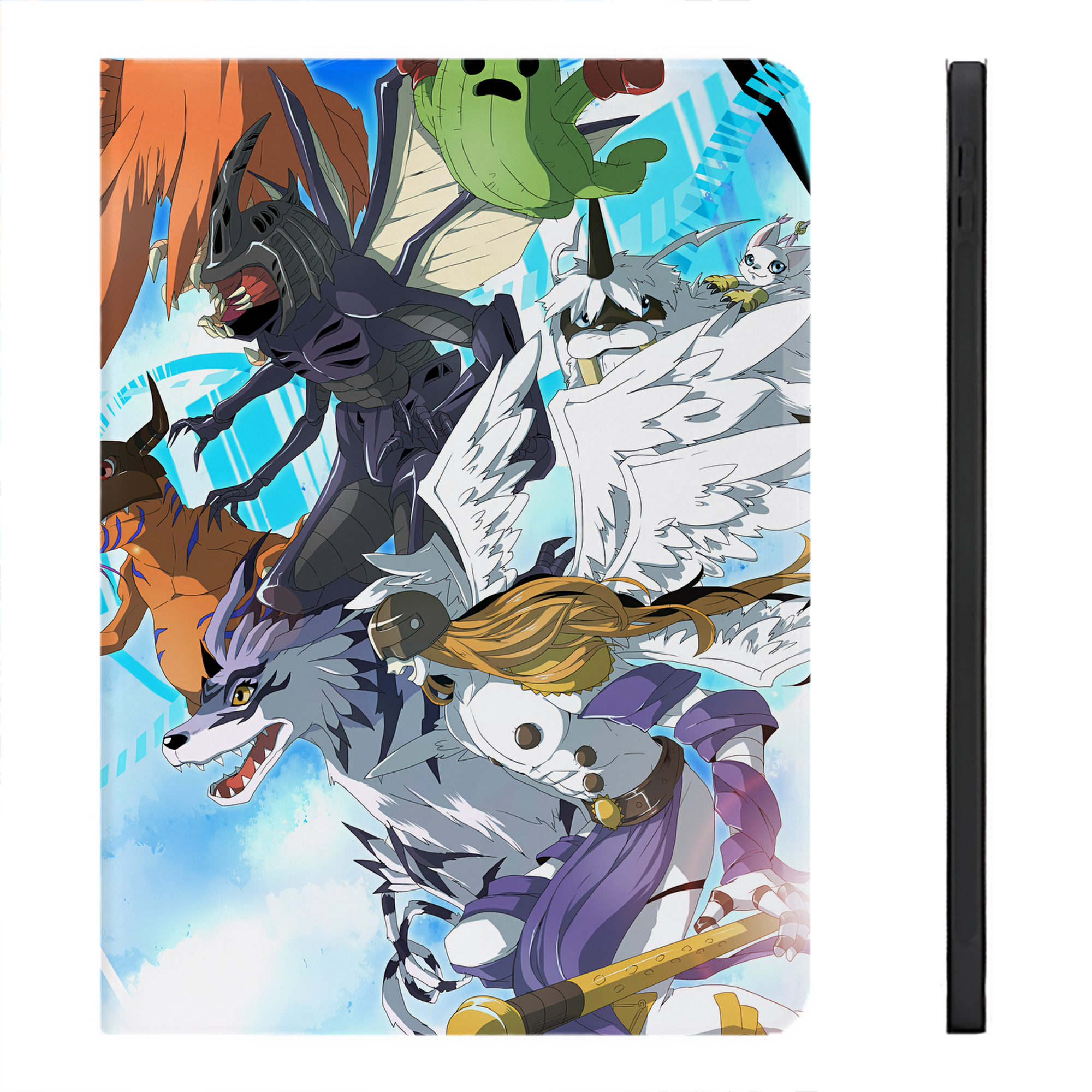 （画像用） Digimon デジタルモンスター/デジモン IPadケース ペンホルダー付き ブックスタイルデザイン